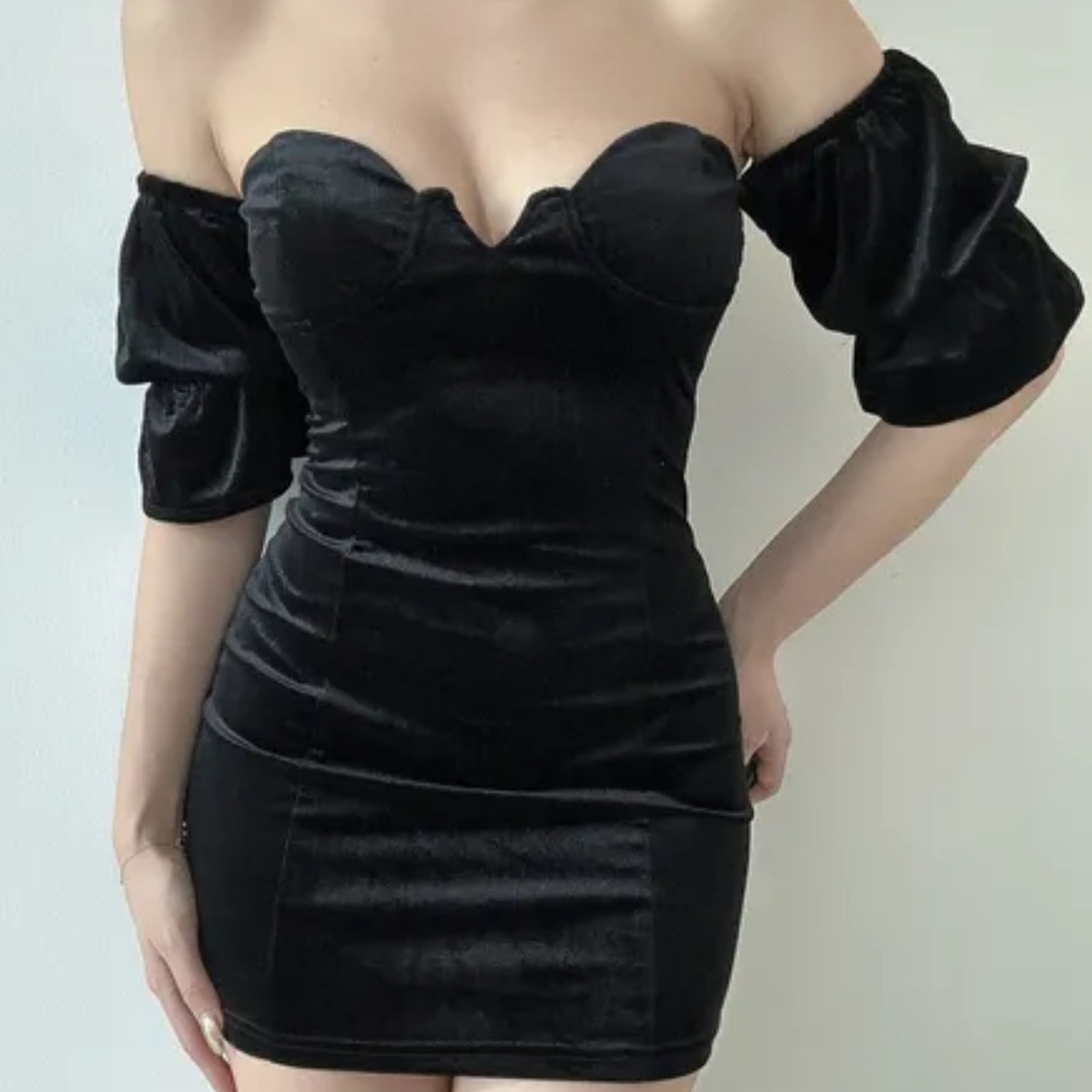 Elegant Black Off-Shoulder Dress